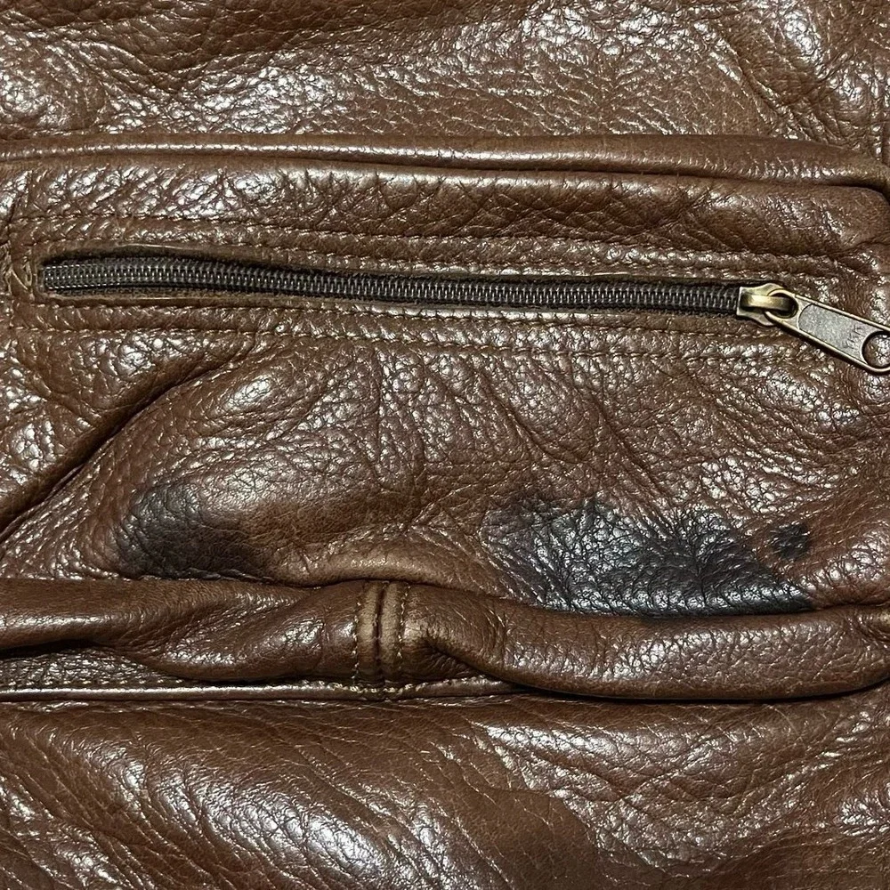 Mt Airy Leathers:‎ Handcrafted Vintage Brown Leather Crossbody Bag Purse